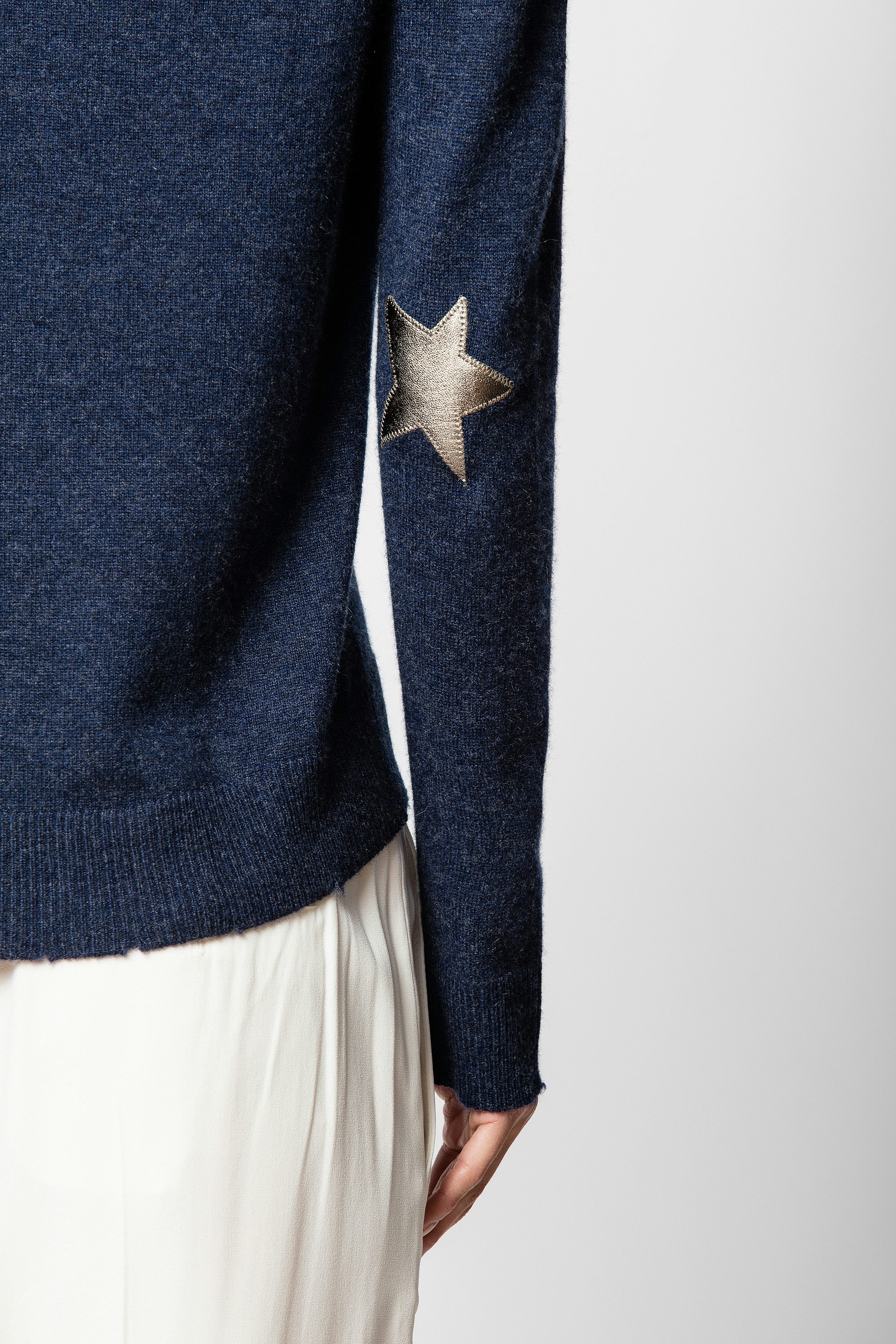 Pull Cici Cachemire Patch - Women’s cashmere sweater.